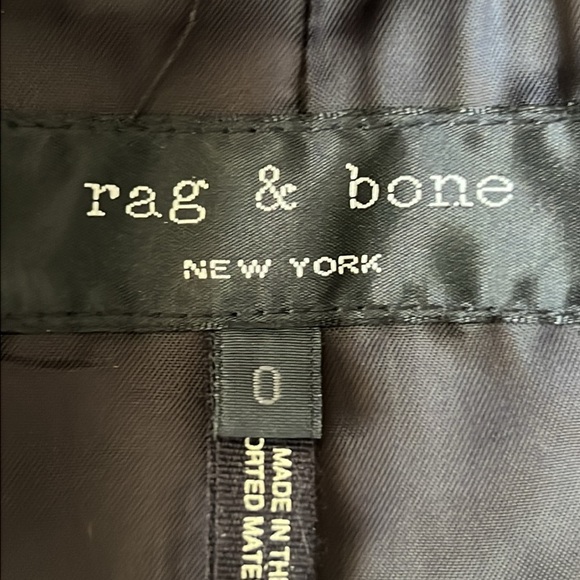 Rag & Bone Windsor Blazer Navy/White Striped Cotton Size 0 - Picture 7 of 9